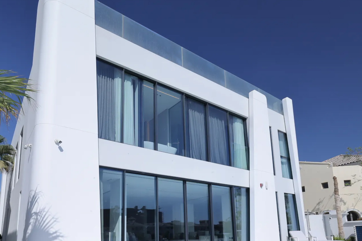 Modern commercial construction project